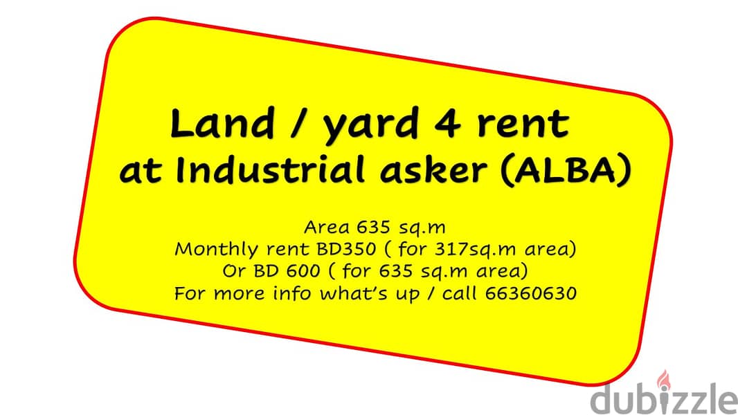 land yard for rent 0