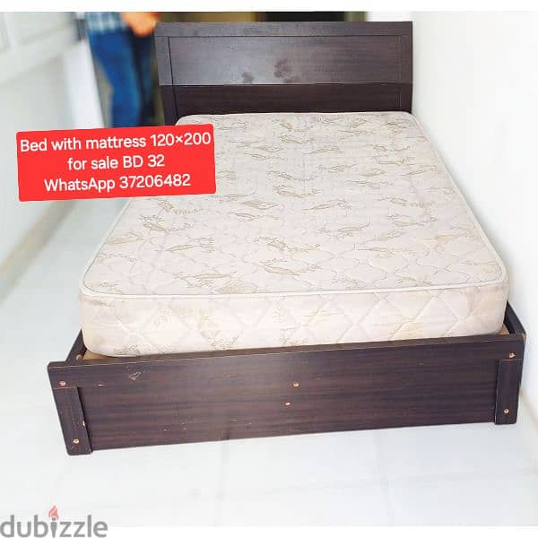 120×200 cm bed with Mattress and other items for sale 0