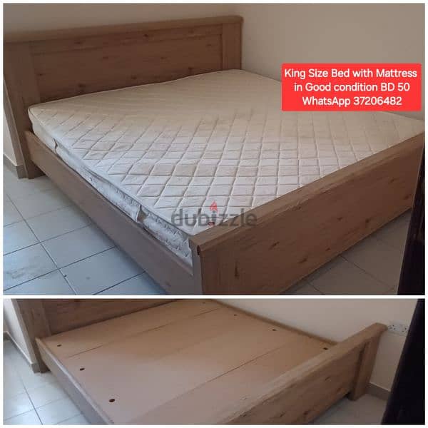 120×200 cm bed with Mattress and other items for sale 10