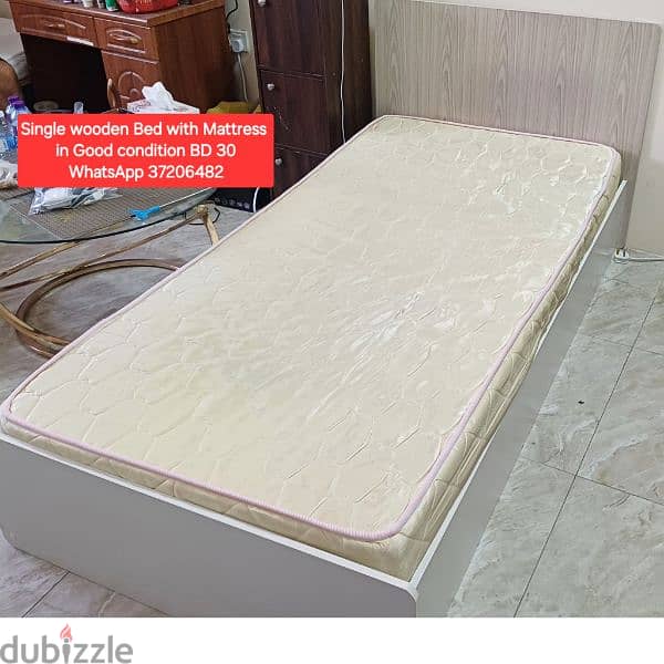 Queen size hydraulic bed with mattress and other for sale 9