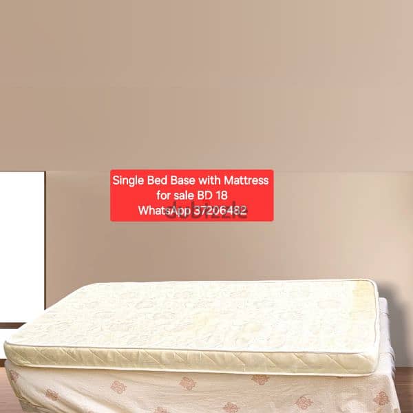 Queen size hydraulic bed with mattress and other for sale 14