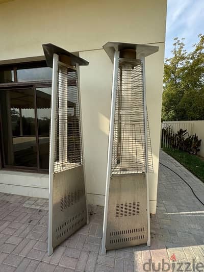 two outdoor heaters