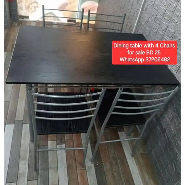 Dining table with 4 chairs and other items for sale 10