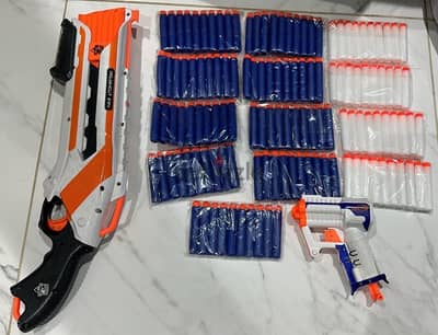 NERF original two pieces with 130 NEW darts