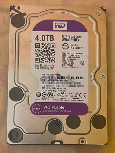 4TB HDD Color Purple