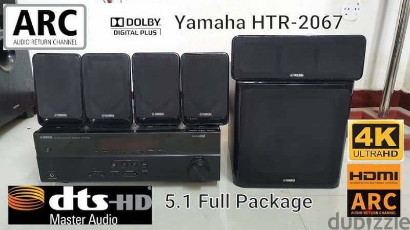 Yamaha HTR 2067 High quality AVR with speaker with woofer 3