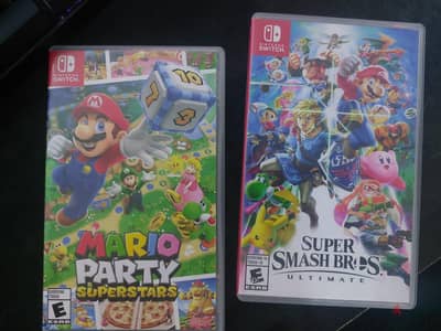 Switch games, Super Smash Bros And Mario Party Superstars