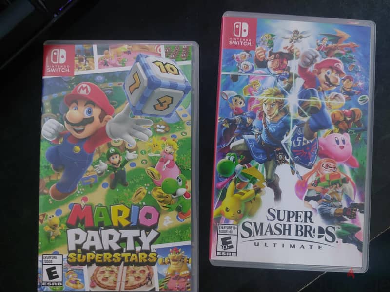 Switch games, Super Smash Bros And Mario Party Superstars 0