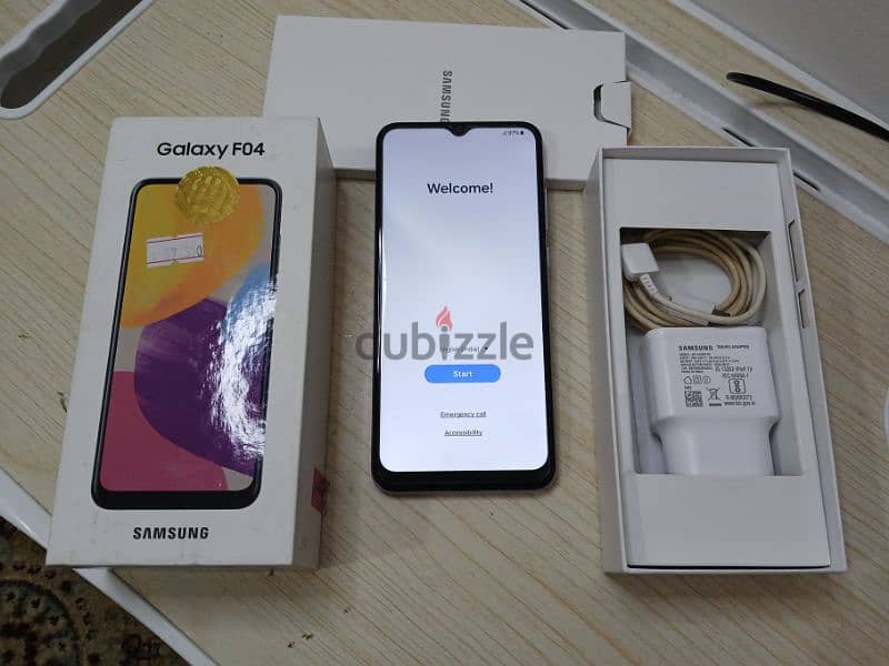 Samsung Galaxy F04 4GB ram 64GB storage with box and 1