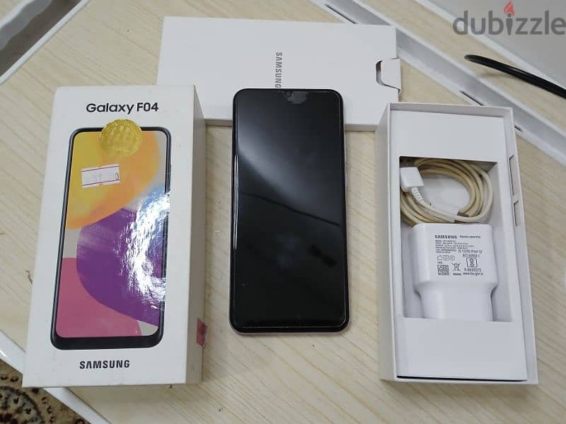 Samsung Galaxy F04 4GB ram 64GB storage with box and 2