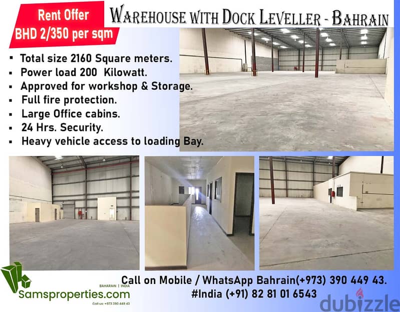 For rent warehouses, workshops and factories in Bahrain. From 120 sqm 8