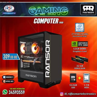 Asus Gaming Core i7 9th Generation PC NVidia 12GB RTX Graphic+32GB RAM