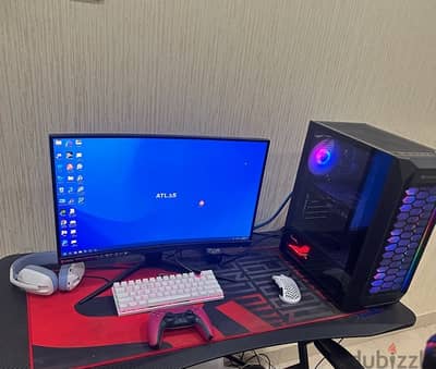 للبيع pc معالج i5 جيل الحادي عشر و كرت RTX3060 12GB معة شاشة msi 144hz