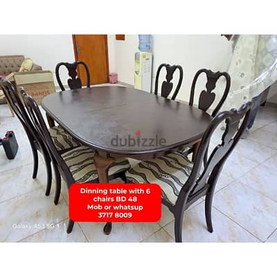 Dinning table and other household items for sale with delivery