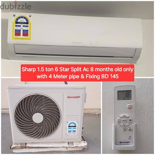 Voltas 1.5 ton Split ac and other items for sale with fixing 5