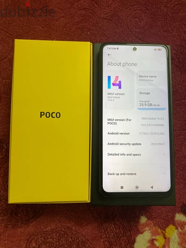 POCO x3 pro 256 gb with box 1