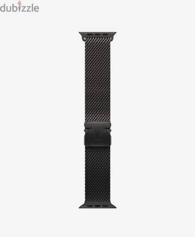 New  Apple 49mm Black Titanium Milanese Loop - Medium