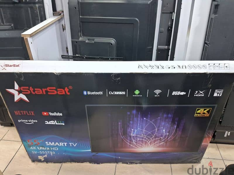 55inch StarSat Smart Android TV With tabel stand And Carton 1