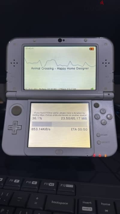 nintendo new 3ds LL , upper ips, 128gb, usb charger