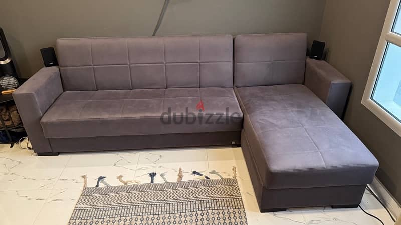 Homebox sofa bed L shape with storage used 1