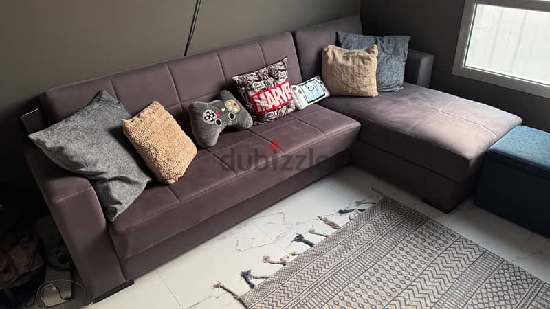 Homebox sofa bed L shape with storage used 4