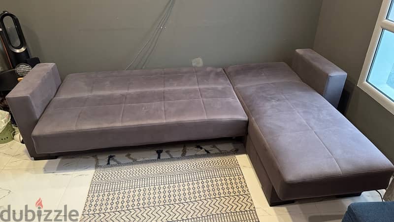 Homebox sofa bed L shape with storage used 5