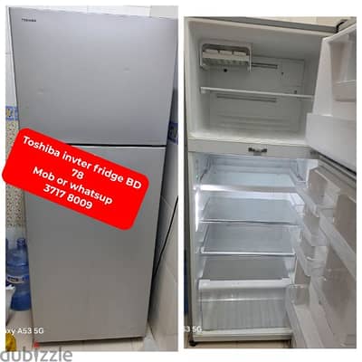 Toshiba invter fridge and other household items for sale with delivery