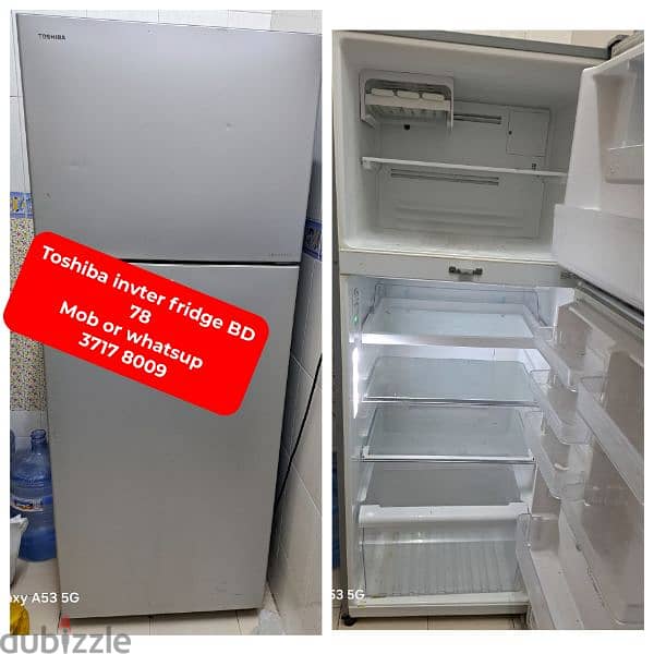 Toshiba invter fridge and other household items for sale with delivery 0