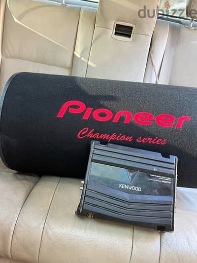 pioneer bazooka 1600w and kenwood amp 400w