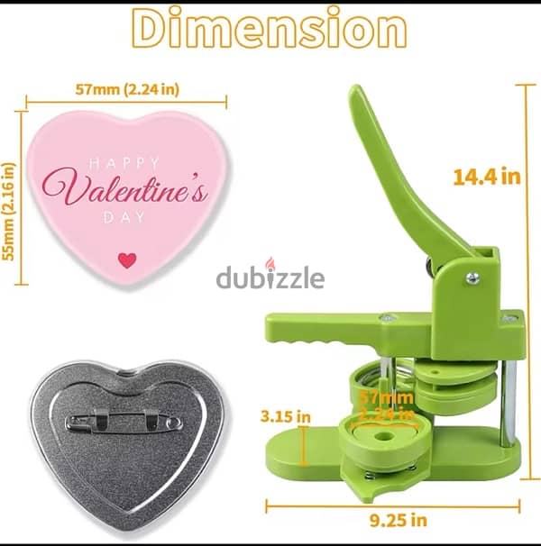 **For Sale: Heart-Shaped Pin Badges Making Machine** 1