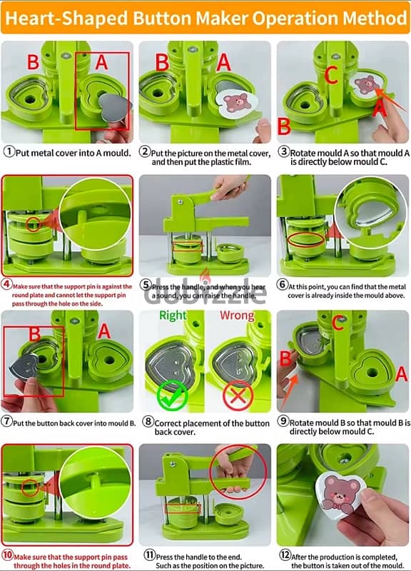 **For Sale: Heart-Shaped Pin Badges Making Machine** 8