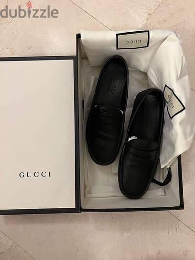 قوتشي مستعمل خفيف اسود  Gucci Shoes Black size 41