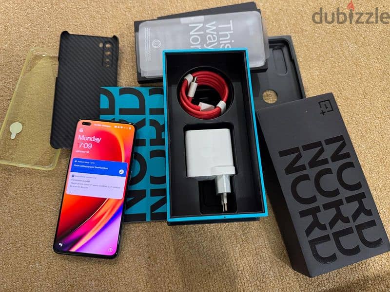 OnePlus Nord 5g ram 12+7/256 gb complete box new condition 2