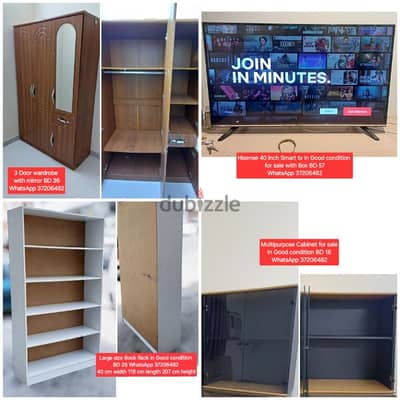 3 Door wardrobe and other items for sale with Delivery