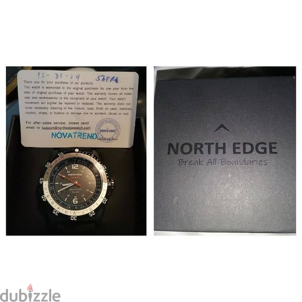 للبيــــــــع ساعة نوع NORTH EDGE جديده لم تستخدم مع الكرتون والضمان 0