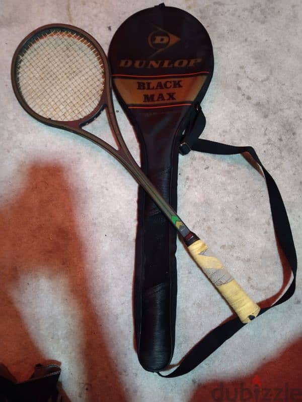 Dunlop black max 500gs graphite Squash racket 2