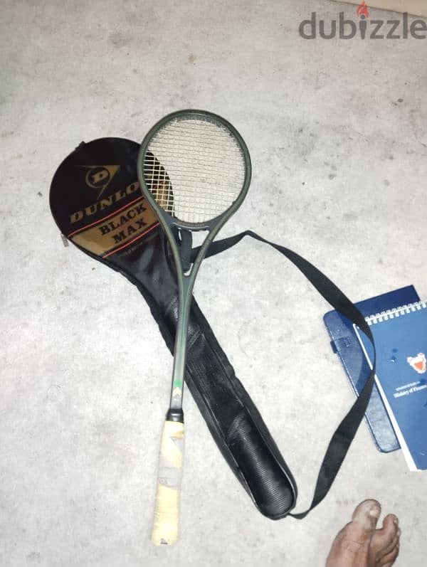 Dunlop black max 500gs graphite Squash racket 6