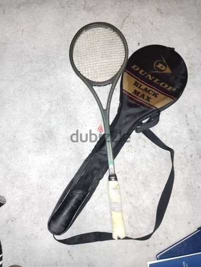 DUNLOP VINTAGE 500GS BLACK MAX GRAPHITE SQUASH RACKET