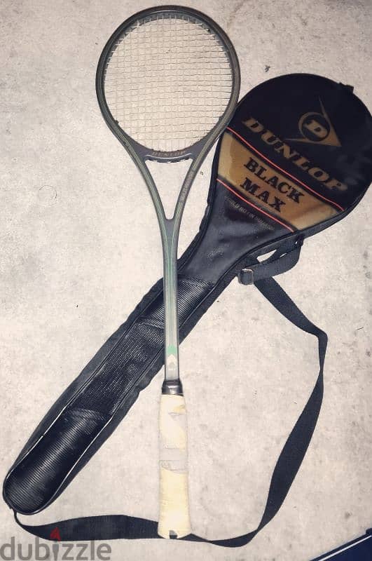 DUNLOP VINTAGE 500GS BLACK MAX GRAPHITE SQUASH RACKET 1