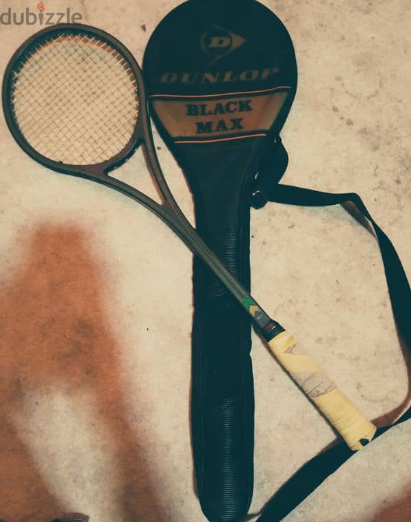 DUNLOP VINTAGE 500GS BLACK MAX GRAPHITE SQUASH RACKET 5