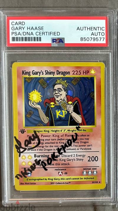 Gary King signed Card