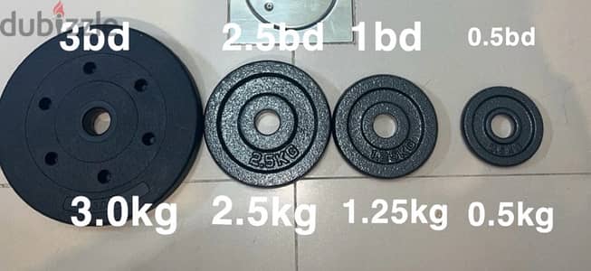 Weights for sale, all new, never used. Each for each weight same price