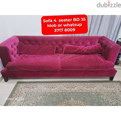 Sofa 4 seater and other household items for sale with delivery