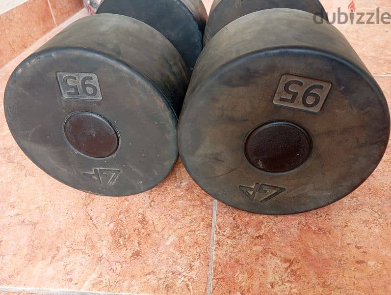 دنابل 40 كيلو بحالة ممتازه. 40Kg dumbbebell in excellent condition 1