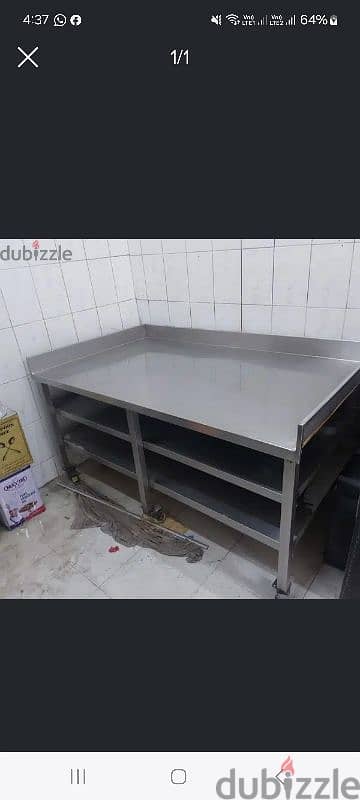 Restaurant Full SS 2 Shelf with wheel Table