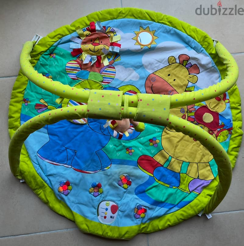 Mother care happy safari play gym with music and lights 1