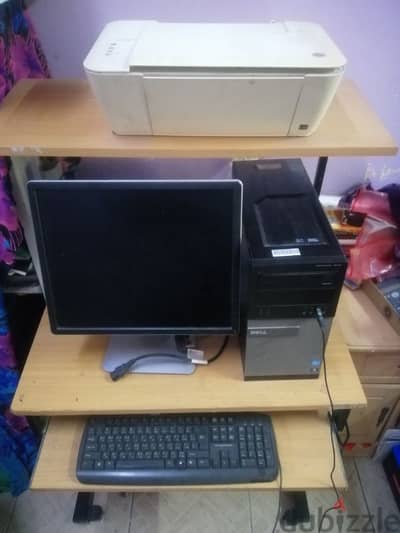 Almost brand new for sale with cpu and printer and a computer tableset