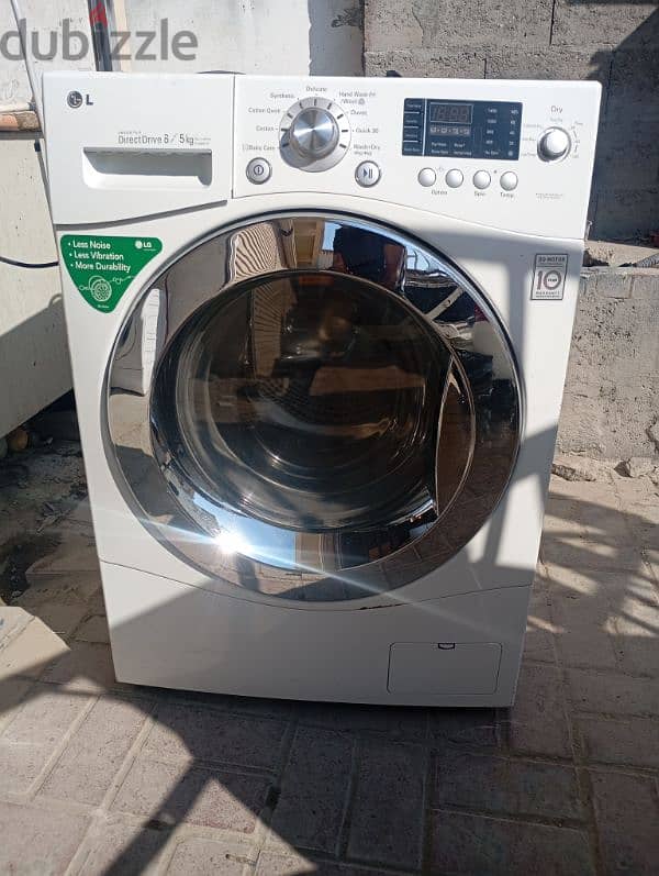 washing machine and with dryer LG 8/5 kg for sale 0