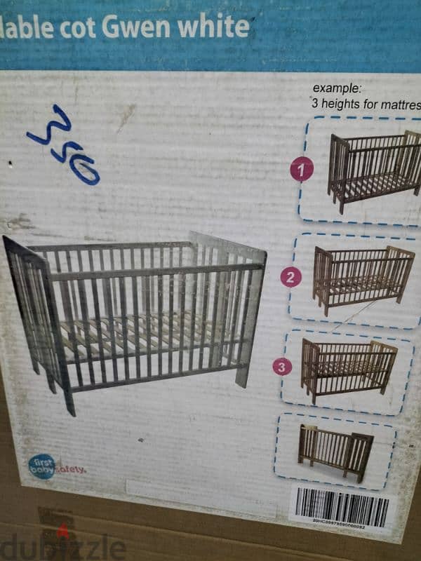 new brand foldable cot Gwen white 2