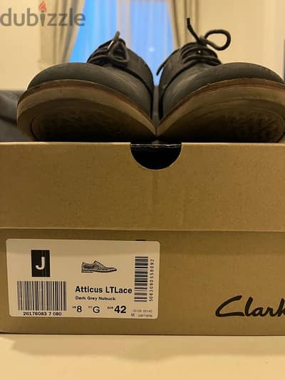 clarks, dark grey, size 42